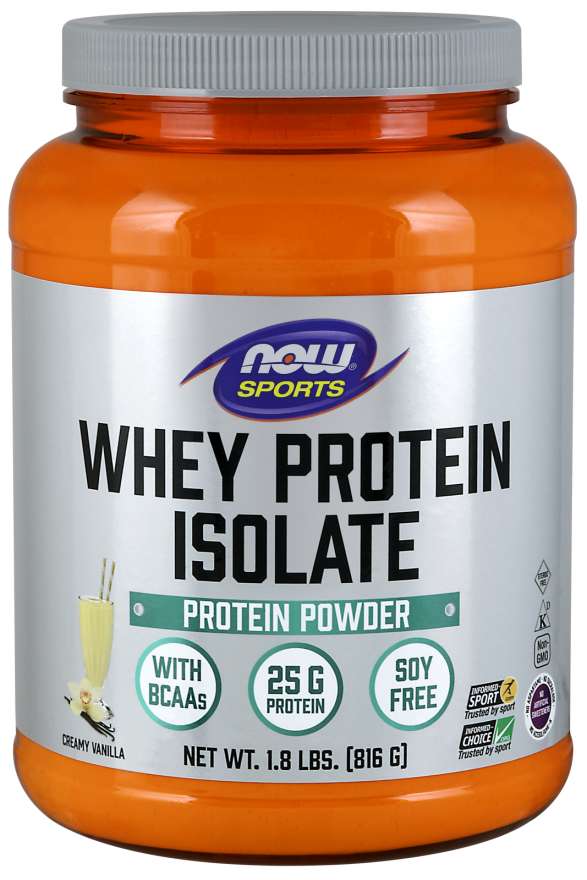 Whey Protein Isolate, Creamy Vanilla Powder | Bổ sung 25g Đạm chất lượng cao có các axit amin chuỗi nhánh (BCAAs) có khả năng hấp thụ nhanh và dễ tiêu hóa dành cho người luyện tập thể thao (816 gram) | HSD: 31/07/2024