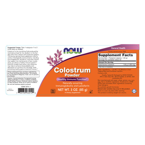 Colostrum Powder | Cung cấp các lợi ích toàn diện về sức khoẻ tiêu hoá và miễn dịch, giúp giảm khả năng nhiễm trùng đường hô hấp (85 Gram)