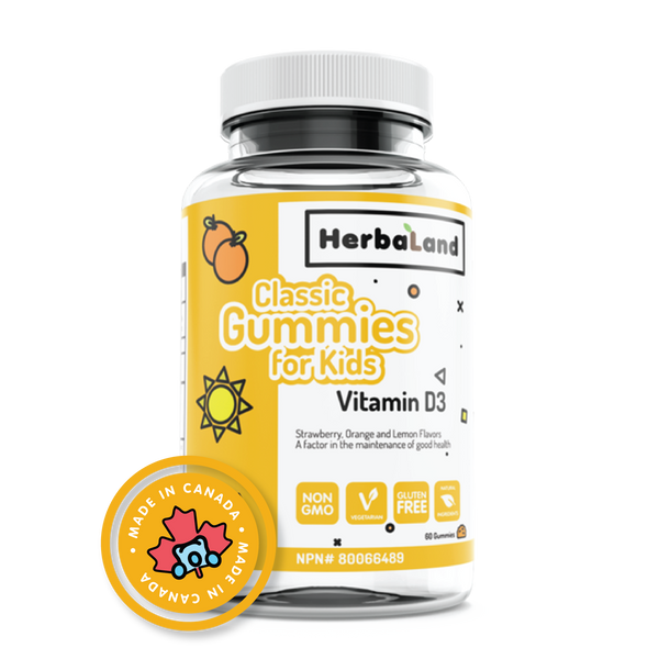 Classic Gummies For Kids: Vitamin D3 | Bổ Sung 400IU Vitamin D-3, Hỗ Trợ Tổng Hợp Canxi Giúp Xương và Răng Chắc Khỏe (60 Viên - Dành Cho Trẻ Từ 4 Tuổi - Vị Strawberry, Orange and Lemon )