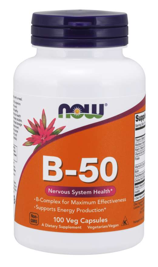 Vitamin B-50 mg | Bổ Sung Vitamin B (B1, B2, B3, B6, B12, Folic Acid, Biotin, v.v.) Tổng Hợp, Giúp thúc đẩy chuyển hoá năng lượng, Hỗ trợ hệ thần kình hoạt động khoẻ mạnh (100 Viên) | HSD: 30/01/2024
