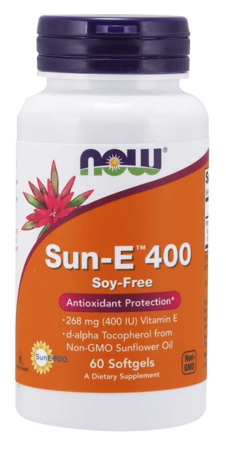 Sun-E™ 400 IU | Bổ Sung Vitamin E Hữu Cơ, Hỗ Trợ Hệ Thống Tim Mạch & Chống Oxi Hóa Cao (60 Viên nang mềm)