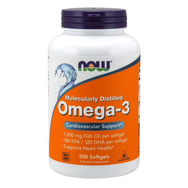Omega-3 1000mg | Bổ sung 600mg EPA+DHA Giúp ngăn ngừa các bệnh về tim mạch, Huyết áp cao, mỡ máu. Omega-3 giúp tăng lượng HDL-cholesterol, giúp ngăn ngừa các bệnh đông máu, xơ vữa trong động mạch, Gan nhiễm mỡ (200 Viên) | HSD: 30/06/2023