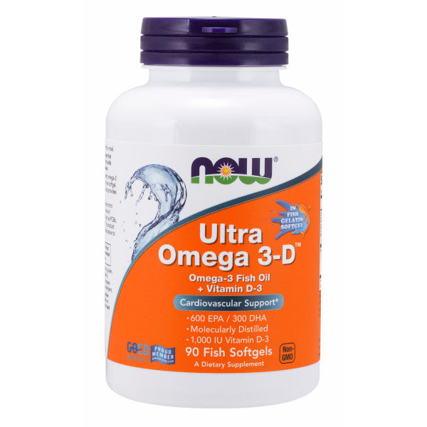 Ultra Omega 3-D™ | 600mg EPA+ 300mg DHA + 1,000IU D-3 *Chưng Cất Phân Tử, Giúp ngăn ngừa các bệnh về tim mạch, Huyết áp cao, mỡ máu. Omega-3 giúp tăng lượng HDL-cholesterol, ngăn ngừa các bệnh đông máu (90 Viên nang mềm) | HSD: 31/05/2024
