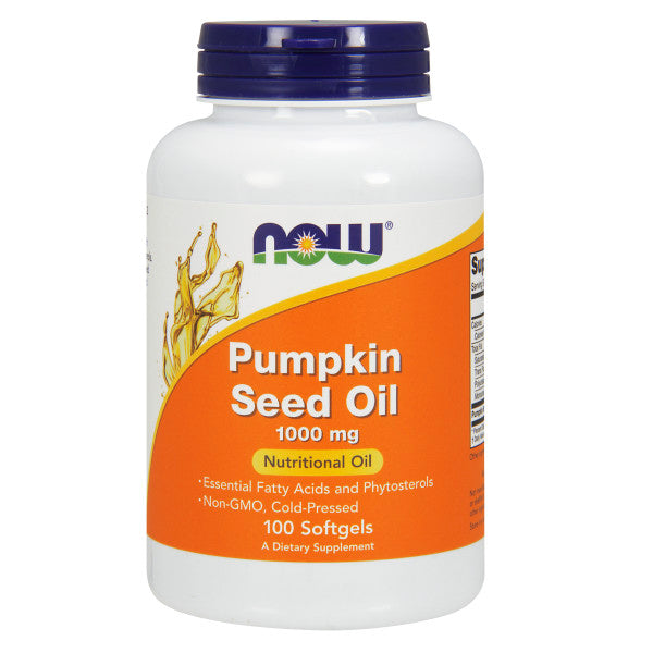 Pumpkin Seed Oil 1000 mg | Hỗ trợ điều trị u xơ tiền liệt tuyến - Giảm các triệu chứng rối loạn tiểu tiện: tiểu khó, tiểu ngắt quãng, tiểu không hết, tiểu nhiều về đêm, đau khi tiểu tiện (100 Viên) | HSD: 30/06/2023