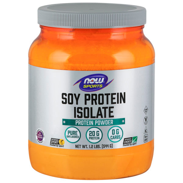 Soy Protein Isolate, Unflavored Powder | Bổ sung 20g đạm chất lượng cao chiết xuất từ đậu nành (0g Carbohydrate) có các axit amin và phytoestrogen tự nhiên hỗ trợ xây dựng lượng nạc cho cơ thể (544 gram)