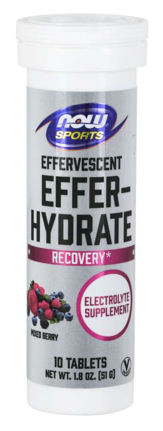 Effer-Hydrate Effervescent Mixed Berry | VIÊN BÙ KHOÁNG PHỤC HỒI NHANH, Sử dụng cho người luyện tập thể thao (Hương Dâu Rừng - 10 Viên sủi) | HSD: 30/06/2023