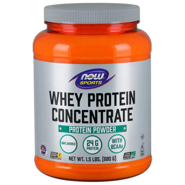 Whey Protein Concentrate, Unflavored Powder | Bổ sung 24g Protein cho người luyện tập thể thao, được xử lý và chiết xuất từ nguồn đạm Whey chất lượng cao để tối ưu khả năng hấp thu 10,900mg Axit amin (BCAA) (680 gram)