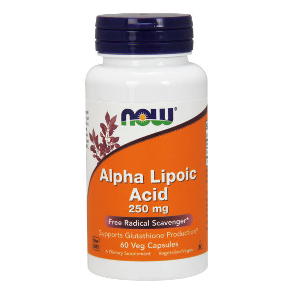 NOW, Alpha Lipoic Acid 250mg | Hỗ Trợ Điều Hòa Đường Huyết Dành Cho Người Bị Tiểu Đường (60 Viên)