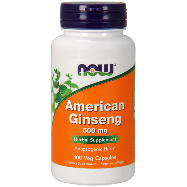 NOW, American Ginseng 500mg | Nhân sâm Mỹ , Giúp tăng cường sinh lực trong thể thao chơi golf, tenis .. Hỗ trợ giảm mệt mỏi, căng thẳng, tăng cường hệ miễn dịch, chống lại các bệnh nhiễm trùng như cảm lạnh và cúm (100 Viên)