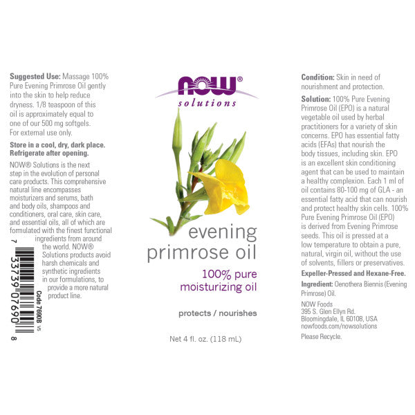 Evening Primrose Oil | Tinh dầu dưỡng ẩm Hoa Anh Thảo - 100% Tự nhiên (118ml)