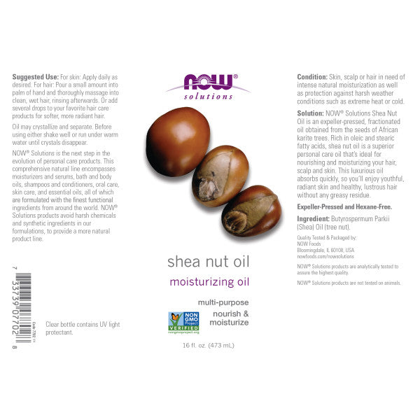 Shea Nut Oil | Tinh dầu dưỡng ẩm đa dụng (Da & Tóc), chống lại những tác nhân lão hóa từ môi trường (16OZ)