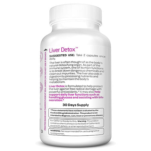 Liver Detox™ | Thải Độc Gan, 490mg Cây Khế Sữa, 60mg Triết xuất lá Atisô và 50mg Củ Nghệ, Công thức giải độc mát gan tự nhiên, Bảo vệ tế bào gan và duy trì chức năng sức khoẻ cho Gan - Thúc đẩy bài tiết mật (60 Viên nang)