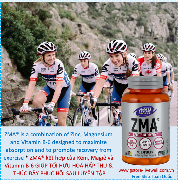 ZMA® | Bù Đắp Khoáng Chất cho người luyện tập thể thao, Sự kết hợp của kẽm (Zinc), magiê (magnesium) và vitamin B-6 được thiết kế để tối đa hóa sự hấp thụ và thúc đẩy quá trình phục hồi sau khi tập thể dục (90 Viên)