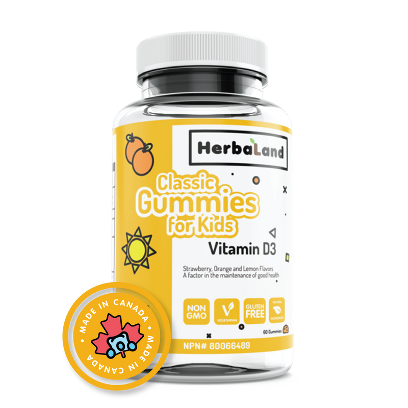 Classic Gummies For Kids: Vitamin D3 | Bổ Sung 400IU Vitamin D-3, Hỗ Trợ Tổng Hợp Canxi Giúp Xương và Răng Chắc Khỏe (60 Viên - Dành Cho Trẻ Từ 4 Tuổi - Vị Strawberry, Orange and Lemon ) | HSD: 30/06/2023