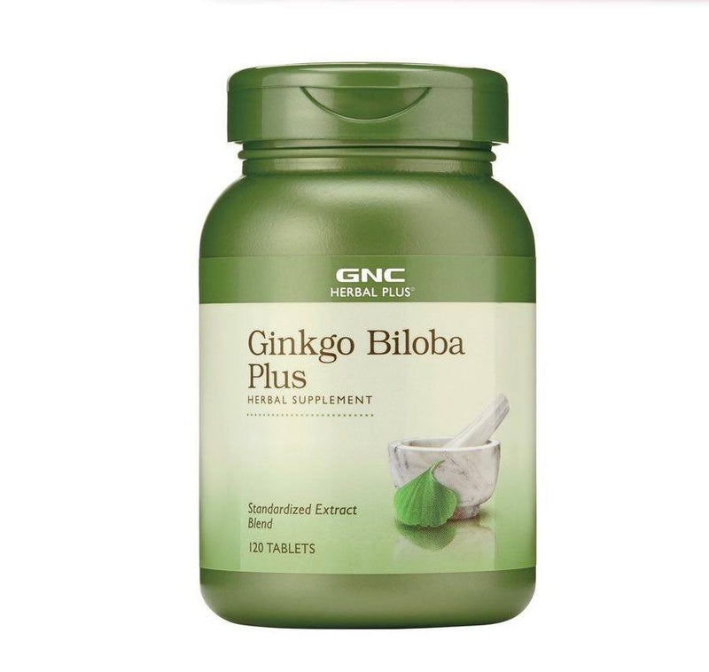 GNC-GINKGO BILOBA PLUS | Hỗ trợ tuần hoàn máu não, thúc đẩy lượng máu đỏ & dưỡng chất lên não (120 viên)