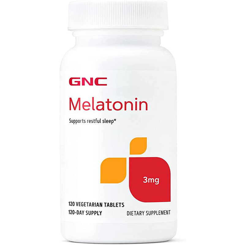 GNC, Melatonin 3mg  | MẤT NGỦ DO TRÁI MÚI GIỜ, Bổ Sung Hormone Tự Nhiên Melatonin Giúp Tạo Giấc Ngủ Một Cách Tự Nhiên (120 Viên)